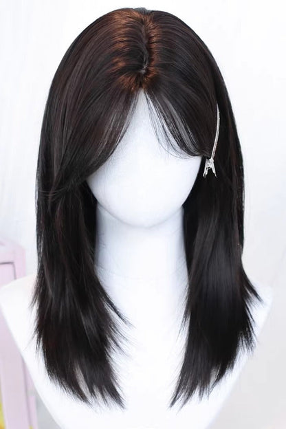 Curtain Bangs Straight Sweet Japanese Lolita Wig 3 Colors