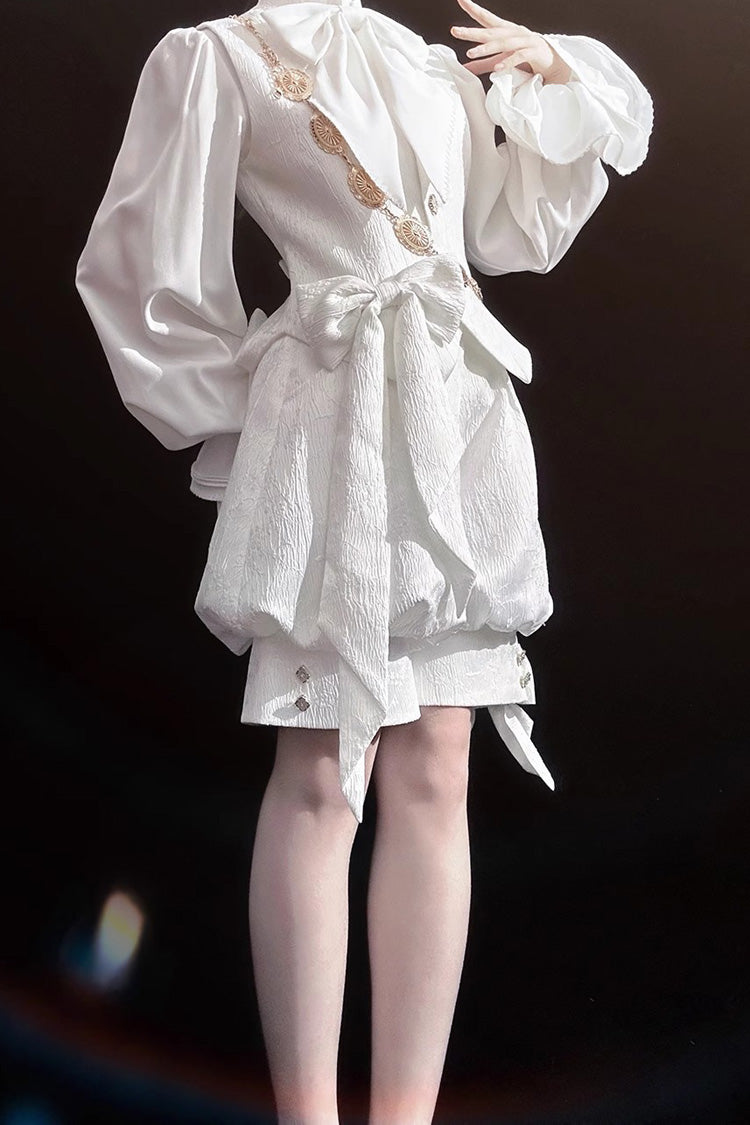 White Rabbit Hunting White Moonlight Edition Vintage Ouji Fashion Lolita Vest
