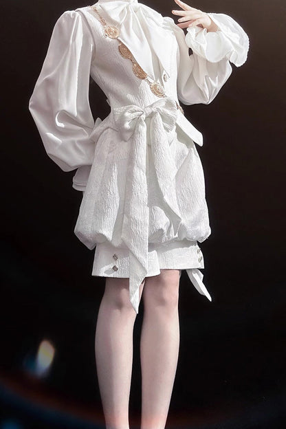 White Rabbit Hunting White Moonlight Edition Vintage Ouji Fashion Lolita Vest