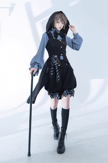 Blue Narrative Maxim Long Sleeves Ouji Fashion Gothic Lolita Blouse