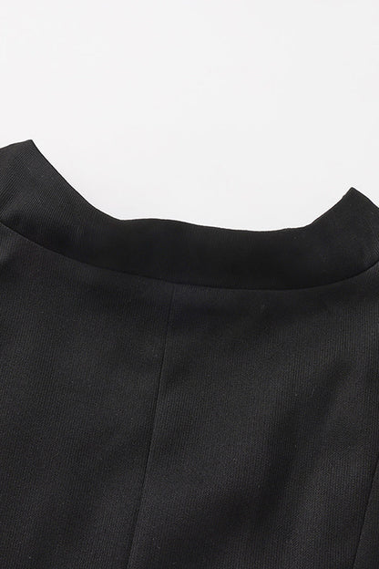 Black [Immortal Silent Agent] Sleeveless Ruffle Ouji Fashion Vintage Elegant Prince Lolita Long Coat
