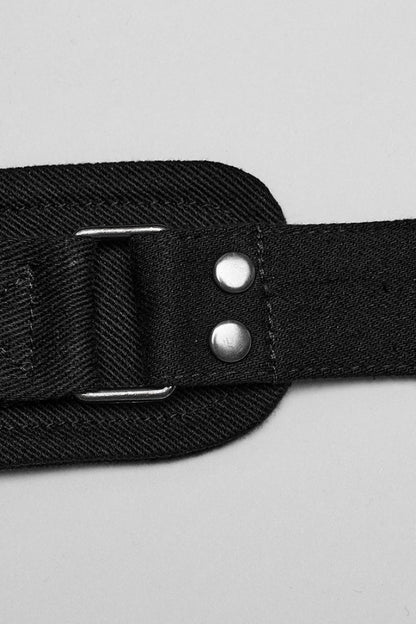 Black Women's Slash Shoulder Buckle Steampunk Harness