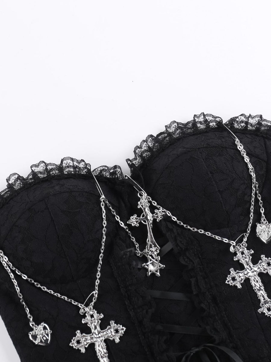 Cross Chain Crop Top