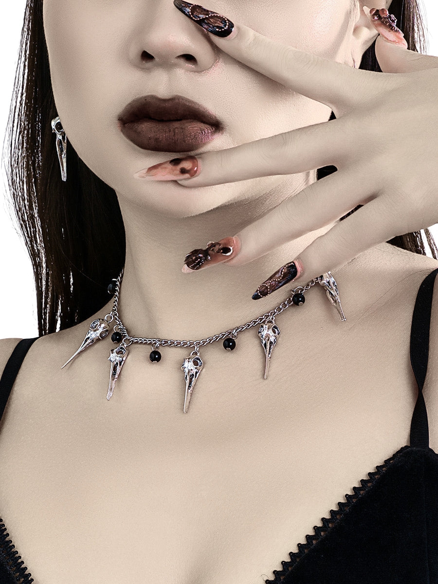 Skull Raven Jewellery Set