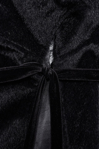 Black/Red Men's Strap Bat Gothic Coat Cloak