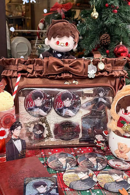 [Ballet Holiday] Ruffled Bow Sweet Japanese Crossbody Shoulder Lolita Itabag 10 Colors