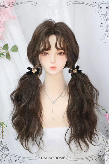 Secondary Fluffy Wool Curls Sweet Lolita Long Wigs 2 Colors
