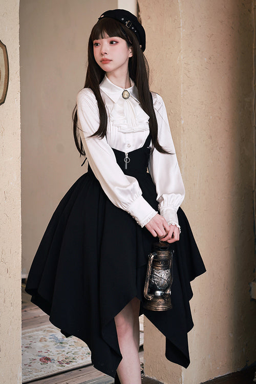 Black Retro Tomorrow Vow High Waisted Sweet Lolita Strap Dress