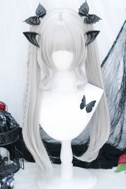 Sweet Lolita Hime Cut Twin Tails Wig Set 2 Colors