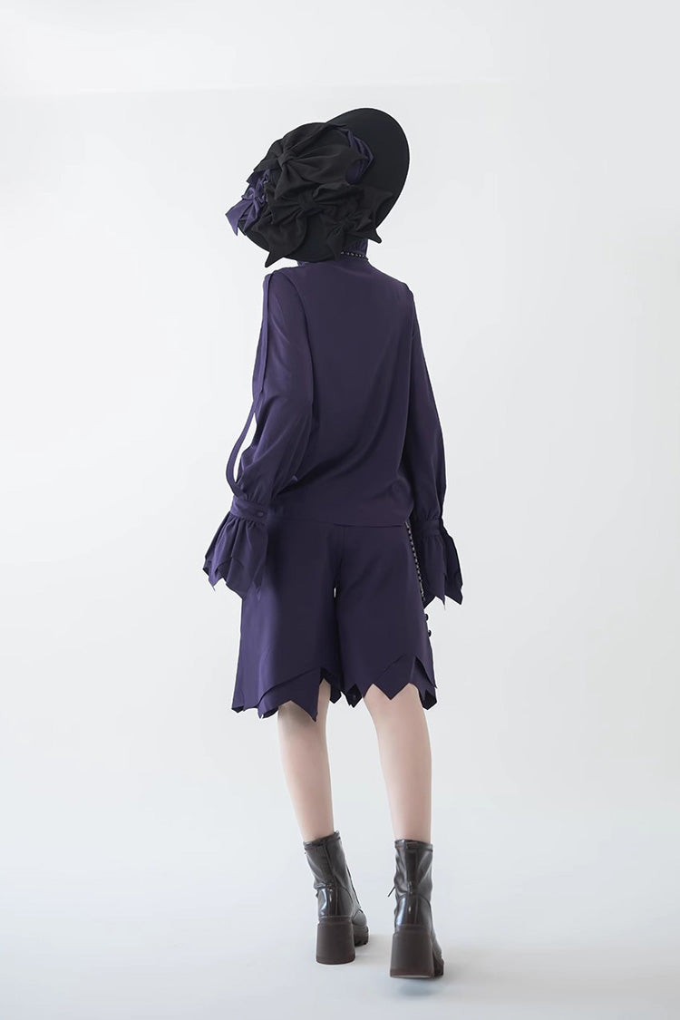 Blue/Purple Irregular Medieval Ouji Fashion Lolita Shorts