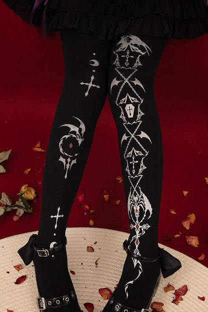 Solid Color Print 120D Velvet Sweet Lolita Leggings 2 Colors