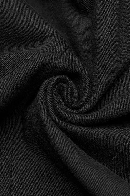 Black Stand Collar Armour Stitching Men's Punk Vest