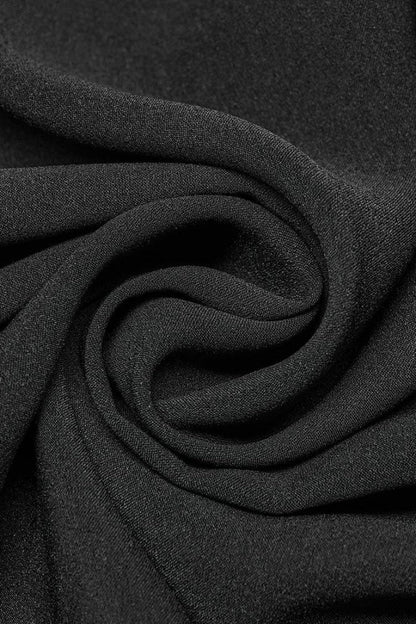 Black Stand Collar Ruffle Webbing Embellishment Mens Gothic Blouse