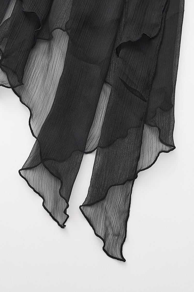 Silver [Eternal Dislocated Boundary] Sleeveless Lace Slim Gothic Elegant Prince Handsome Lolita Long Coat