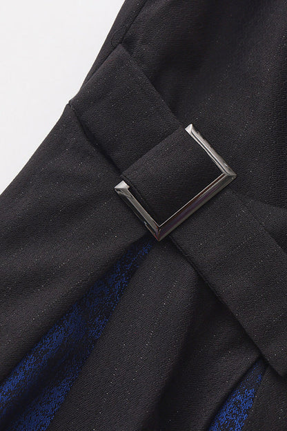 Black [The Mystery of Silence] Lapel Collar Sleeveless Open-Front Zippered Classic Vintage Elegant Prince Ouji Lolita Long Coat