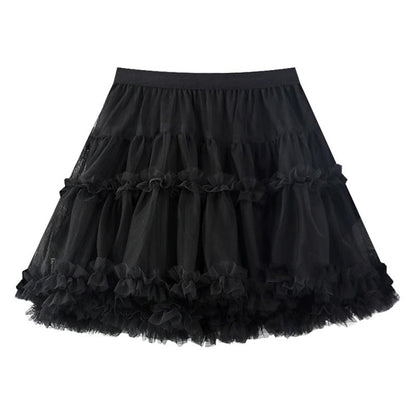 Sweet High Waisted Ruffle Princess Lolita Petticoat 7 Colors
