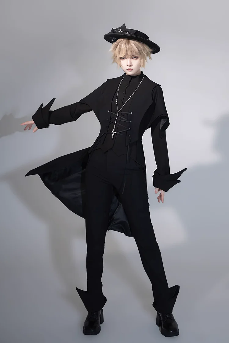 Black Vintage Medieval Prince Ouji Lolita Long Pants
