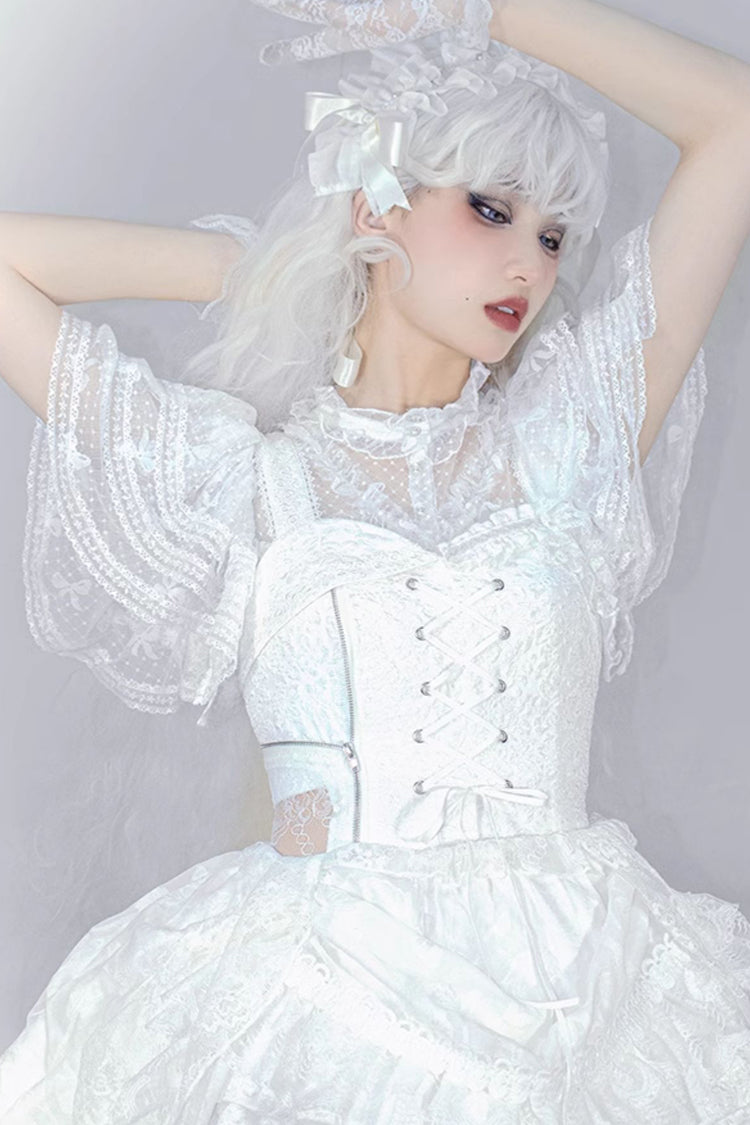 Alternative Fashion Shirt - Detachable Pad, 3 Colors, Detachable Detail, Lace Trim - additional product view 5