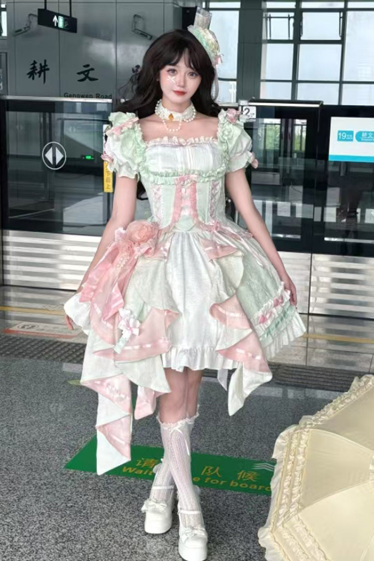 Alternative Fashion Shirt - Spring Overture, 4 Colors, Square Collar, Ruffled, Sweet Style - additional product view 12