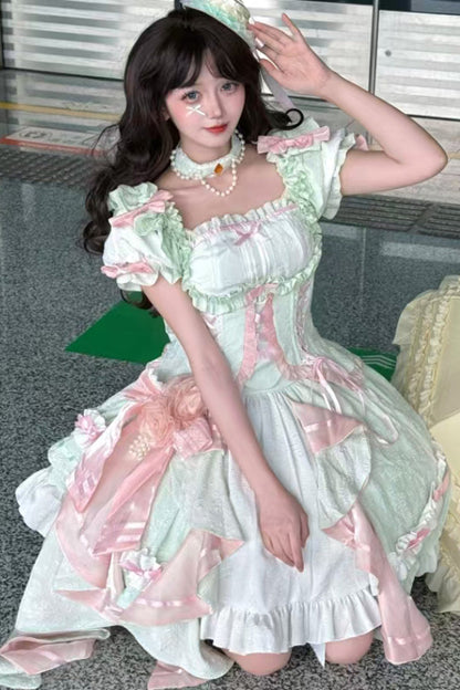 Alternative Fashion Shirt - Spring Overture, 4 Colors, Square Collar, Ruffled, Sweet Style - additional product view 13