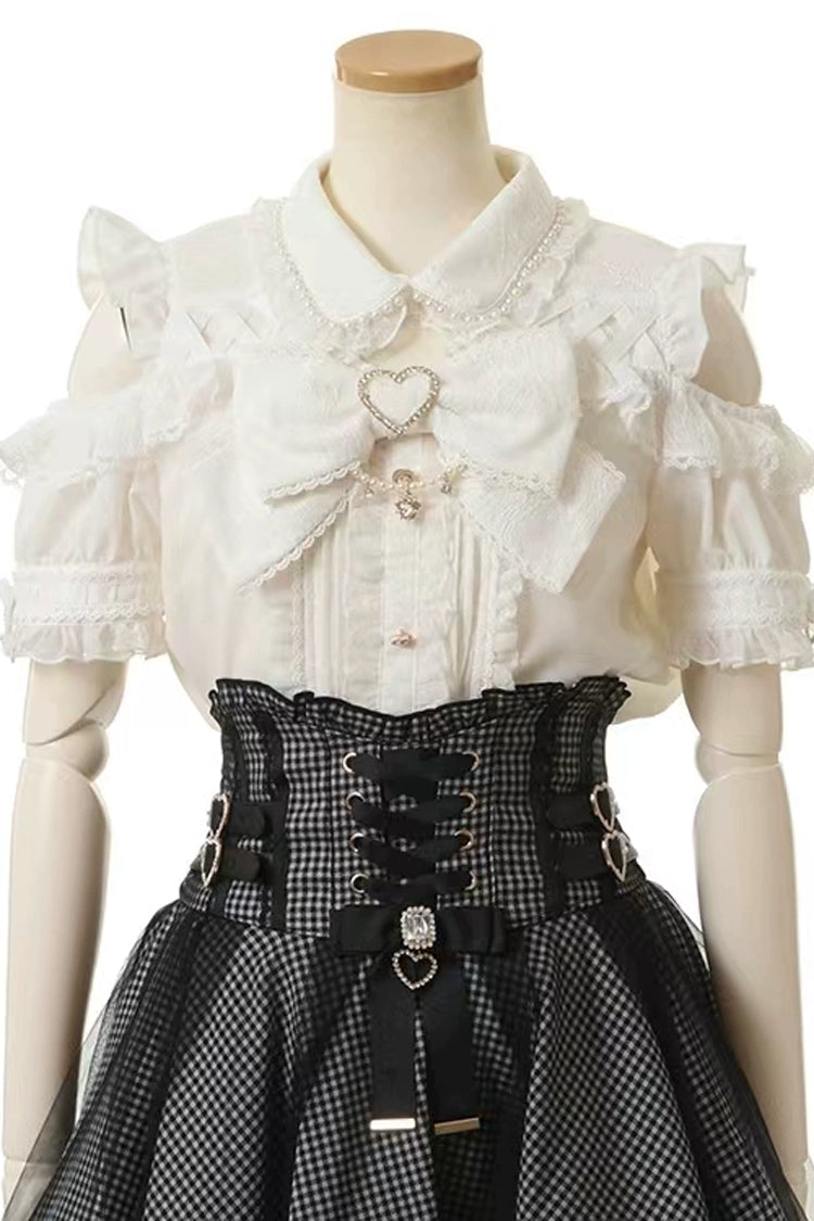 Alternative Outfit Belt - Japanese High Waisted, 3 Colors, Plaid, Buckle Detail - additional product view 5