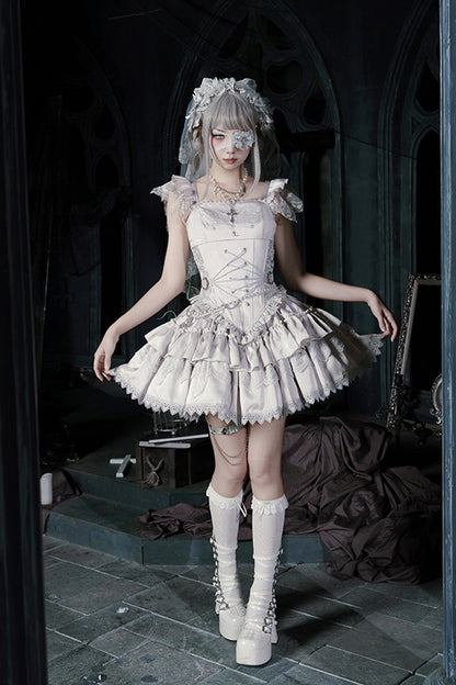 Alternative Waist Corset - Bionic Doll, Solid-Color, Square Collar, Short Length - additional product view 3