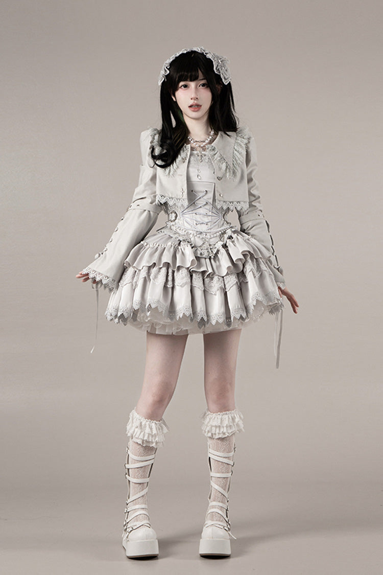 Alternative Waist Corset - Bionic Doll, Solid-Color, Square Collar, Short Length - additional product view 4