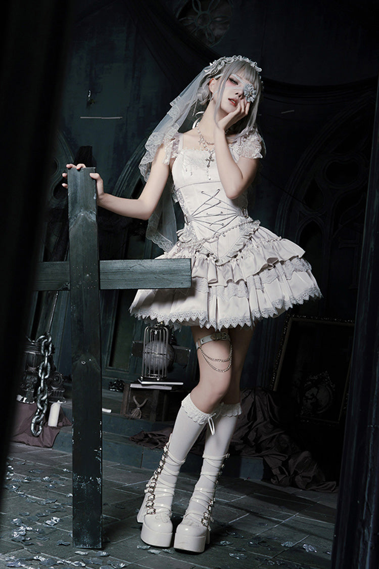 Alternative Waist Corset - Bionic Doll, Solid-Color, Square Collar, Short Length - additional product view 13