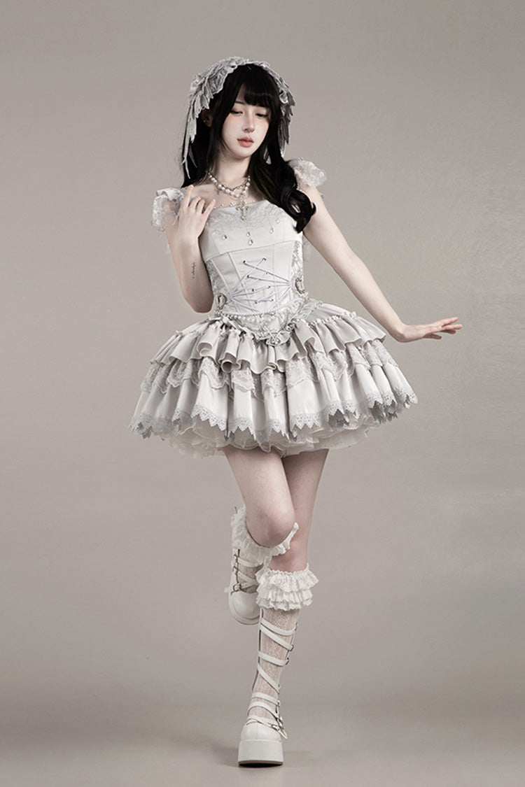 Alternative Waist Corset - Bionic Doll, Solid-Color, Square Collar, Short Length - additional product view 24