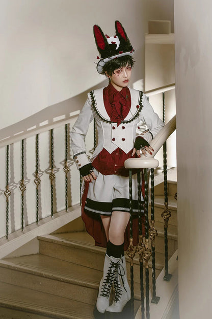 White Rabbit Duke Handsome Elegant Ouji Fashion Lolita Coat