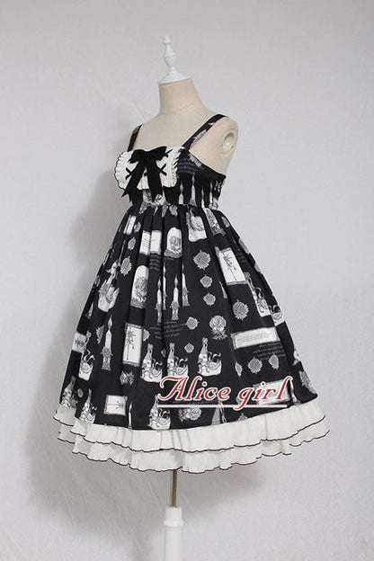 Christian Pious Duck Print Sleeveless Bowknot Sweet Lolita JSK Dress