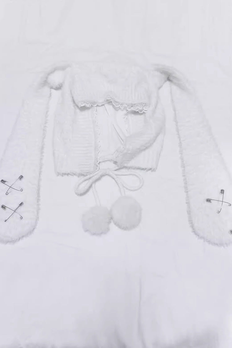 [Lop-eared Rabbit] Long Rabbit Ears Jirai Kei Lolita Knitted Hat
