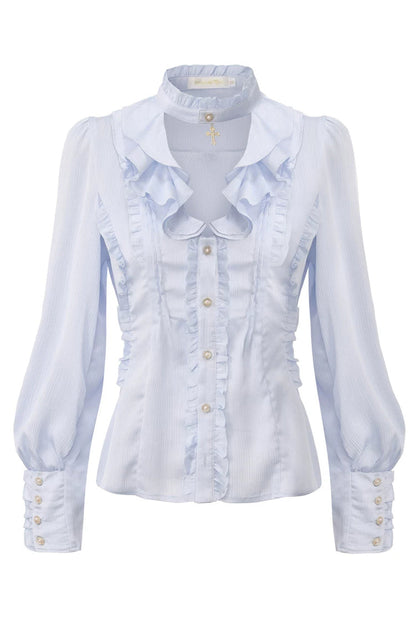 [The Rabbit’s Invitation] Long Sleeves Ruffled Classic Vintage Elegant Prince Palace Ouji Lolita Set