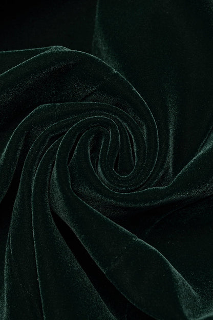 Black/Green Long Puff Sleeves Floral Embroidery Women's Gothic Coat