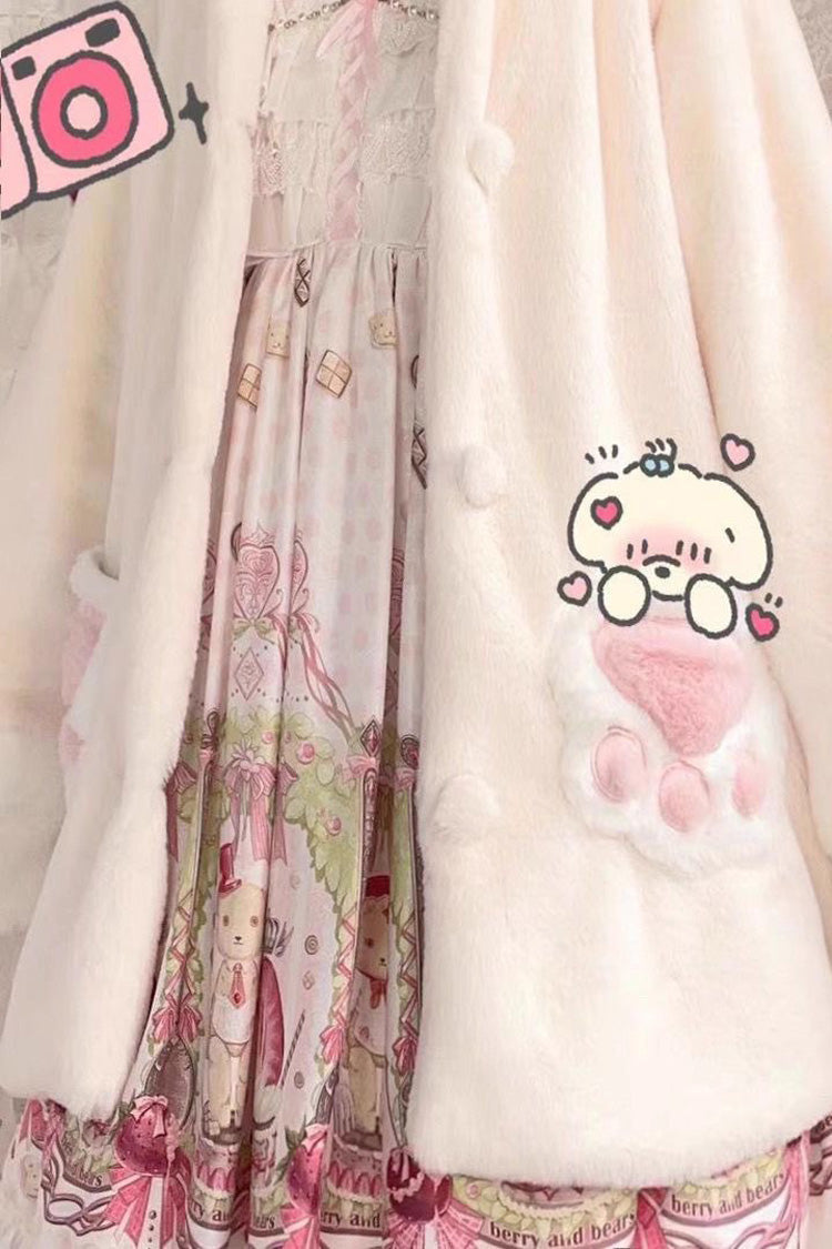 [Sleepy Bear and Cat] Long Sleeves Hooded Sweet Lolita Coat 3 Versions