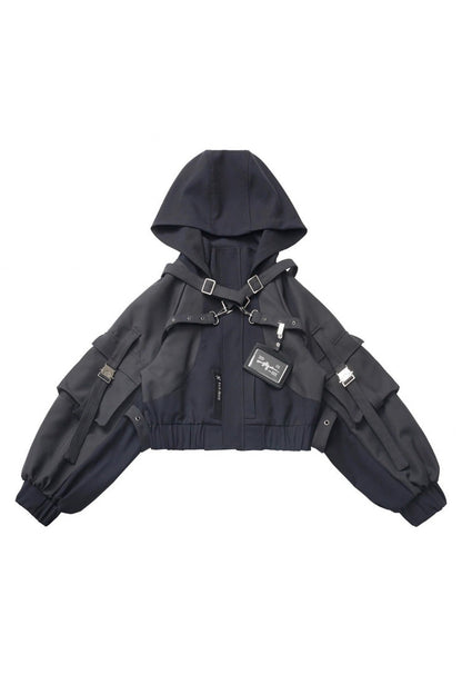 Black [Retrograde Orbit] Long Sleeves Gothic Ouji Lolita Short Coat and Pnats Set