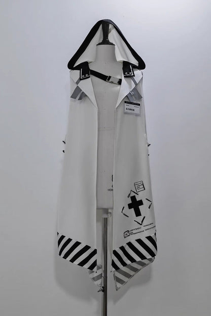 White Handsome Ouji Lolita Fashion Cloak