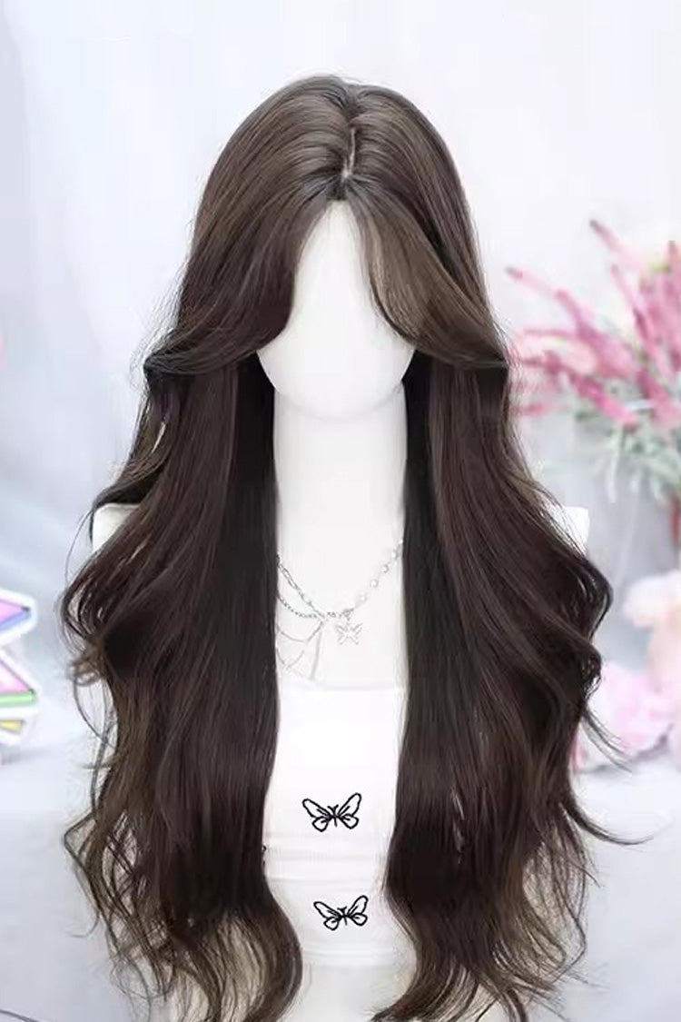 Sweet Lolita Middle-parted Long Curly Wig 4 Colors
