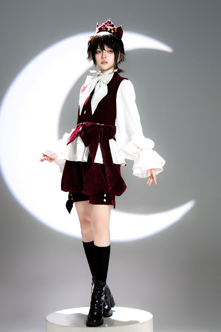 Red [Rabbit Hunt] Sweet Prince Handsome Ouji Lolita Vest