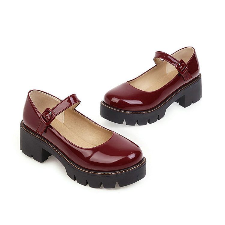 PU Leather Puppy Heel Classic Lolita Shoes 4 Colors