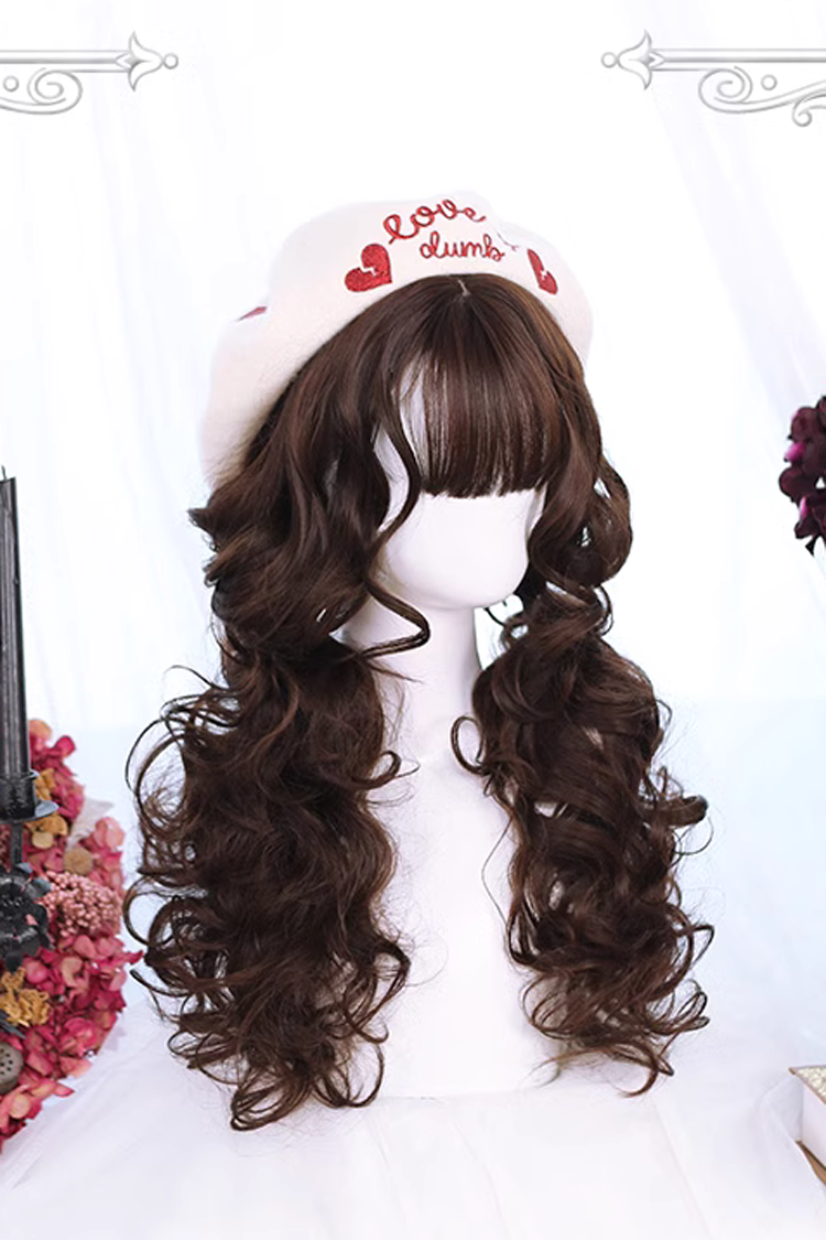 Wool Curl Medium Length Curly Hair Sweet Lolita Wigs
