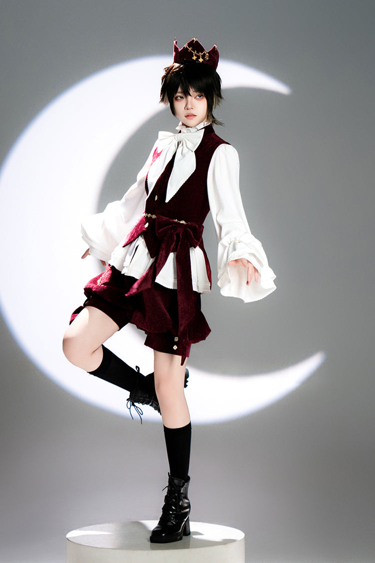 Red [Rabbit Hunt] Sweet Prince Handsome Ouji Lolita Vest