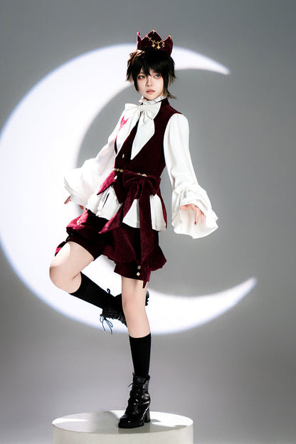 Red [Rabbit Hunt] Sweet Prince Handsome Ouji Lolita Vest