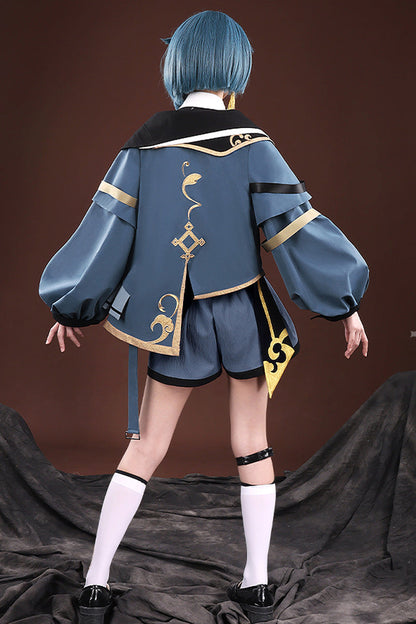 Blue/Black Choir Super Luxury Print Ouji Fashion Lolita Set