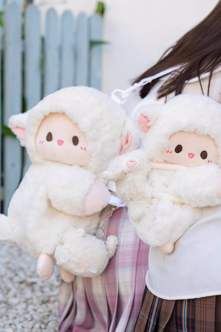 Little Lamb Guli Lying-Down Plush Toy Sweet Lolita Backpack 2 Colors