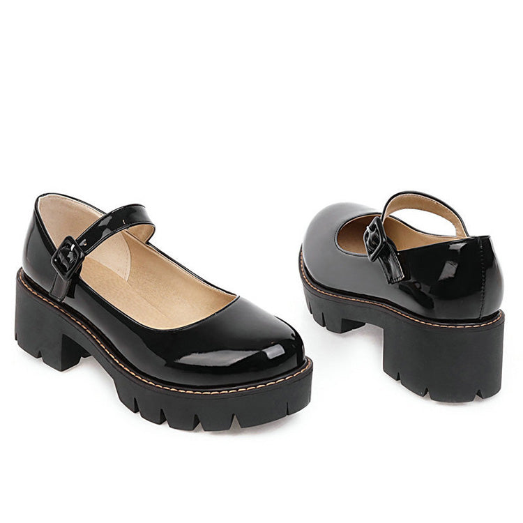PU Leather Puppy Heel Classic Lolita Shoes 4 Colors