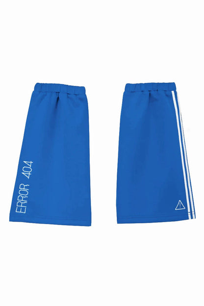 Blue [Network Error] Stand Collar Long Trumpet Sleeves Ouji Gothic Functional Style Japanese Prince Lolita Coat Shorts Set