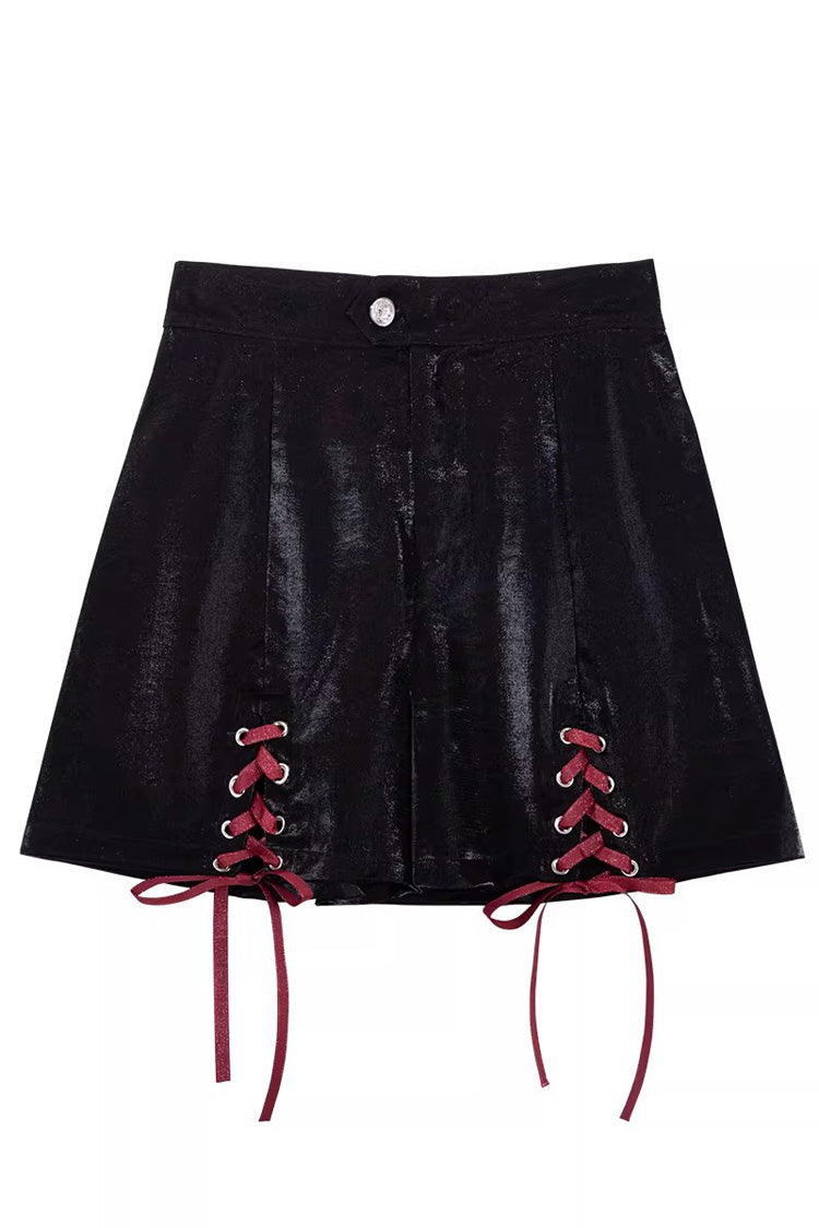 Black/Red [Chief Assassin] Lace-Up Gothic Ouji Lolita Set