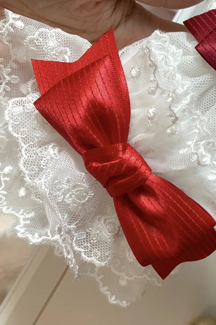 Multi-Color Strawberry Angel Cherry Blossom Tree Bowknot Lace Sweet Lolita Hand Sleeves 9 Colors