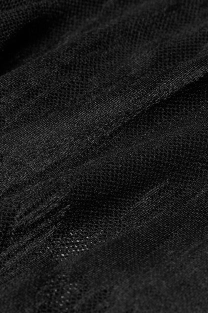 Black Python Print Mesh Women's Gothic Flared Pants